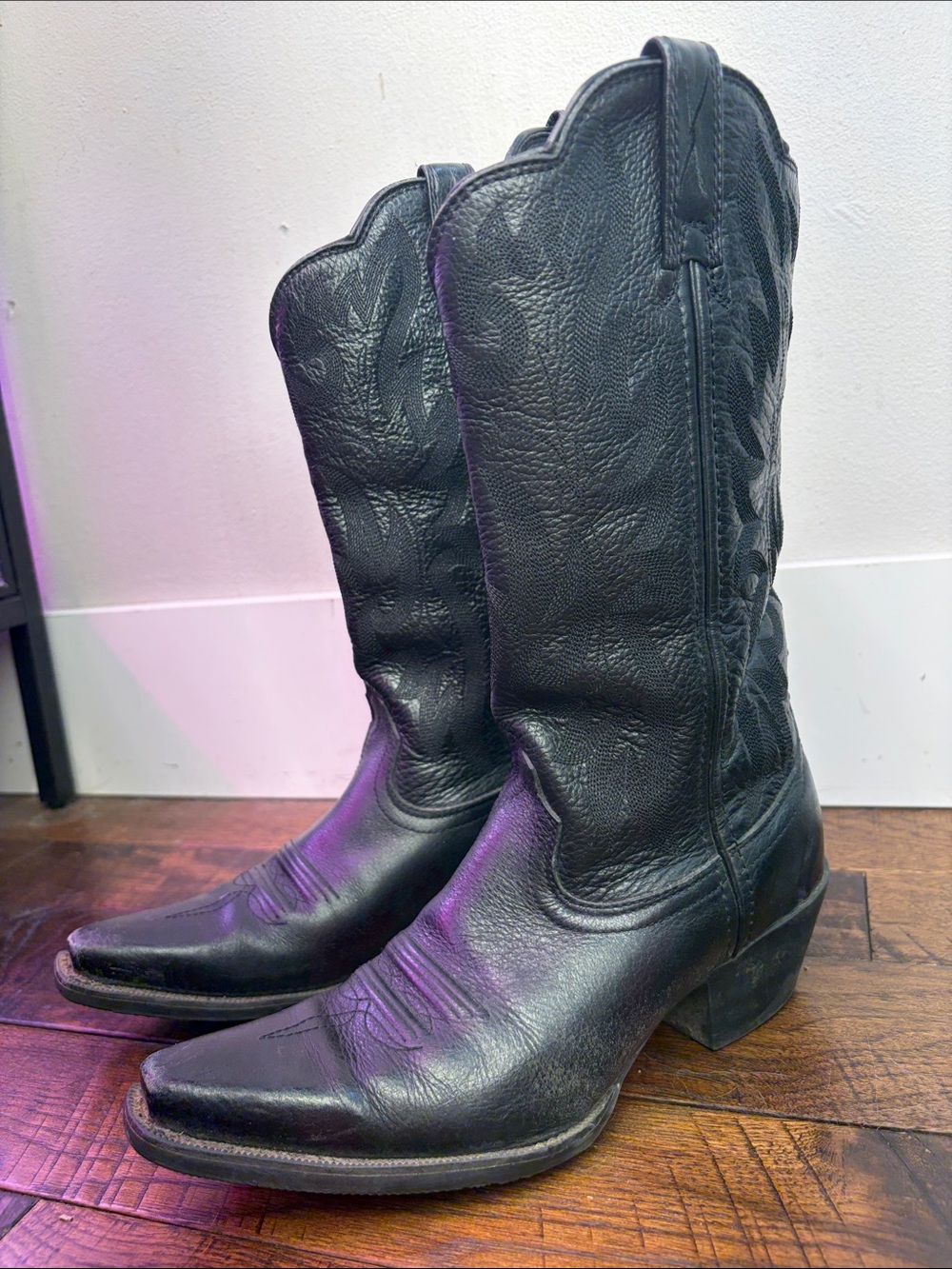 Twisted X Black Leather Western Women's Cowboy Boots